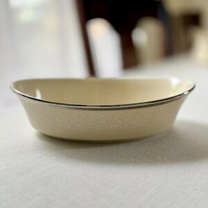 Rare Vintage Lenox Moonspun 10" Oval Vegetable Bowl | Fine Bone China